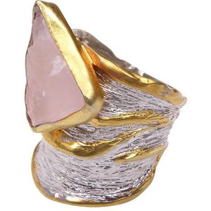 Christian Zilveren rozenkwarts ring