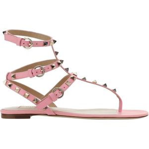 Valentino Garavani - Rockstud Flip-Flop Sandalen - Poeder Roze
