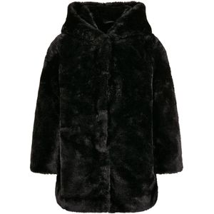 Urban Classics Meisjes teddy fleece mantel met capuchon