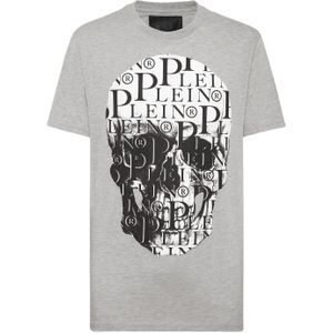 Philipp Plein - T-shirt Ronde Hals Skull - Grijs - Katoen