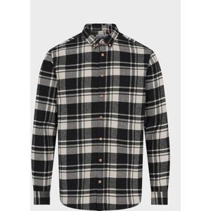 Kronstadt - Flanel Check Shirt - Zwart/Wit - Overhemden