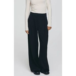 MSCH Copenhagen High Waist Wide Leg Pantalon MSCHHenrika Zwart