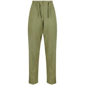 Regatta - Maida - Broek - Beige - 75% Viscose, 25% Linnen, Elastische Taille, 2 Zijzakken, 2 Achterzakken