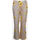 Mucho Gusto Broek lesbos luipaardprint met zonnebloemen