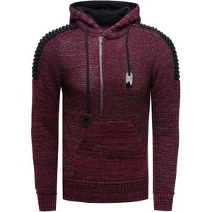 Rusty Neal - Chunky Contrasterende Hoodie - Grof Gebreid - Casual Pasvorm