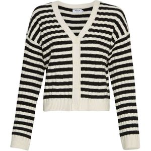 Moss Copenhagen Mschkitna cardigan stripe -black