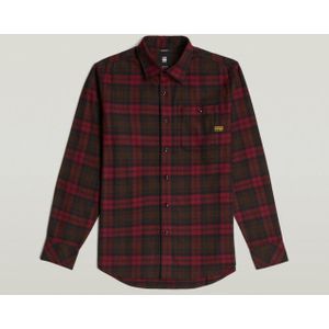 G-Star D23553 d748 bristum h521 port red toby heren check shirt  g-s