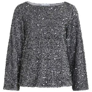 Vila - Vifaith Boat Neck - Pailletten Top - Poppy Seed - Dames