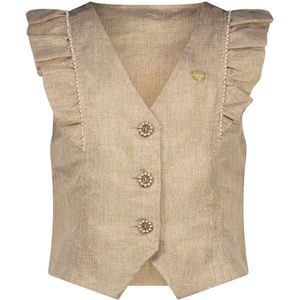 Le Chic Meisjes gilet glitter linnen elize fete du