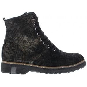 Waldläufer - Kitomi K - Veterboot - Zwart - Leer