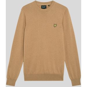 Lyle & Scott Katoenen Merino Crew Neck Trui - Bruin