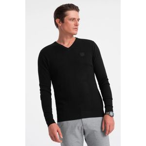 Ombre Heren v-hals sweater ribgebreide boorden - bs-0107zw