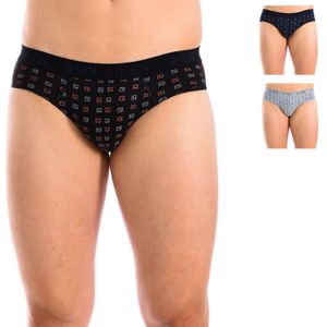 Pack-3 Q-EN Slips bedrukte ademende stof 504 heren