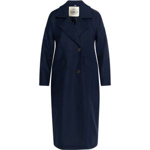 DreiMaster - Overgangsjas - Donker Marine - Wolmix - Dames