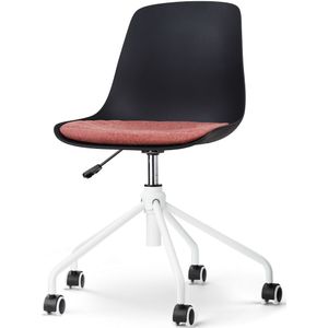 Nolon Nout-liv bureaustoel met terracotta rood zitkussen wit onderstel