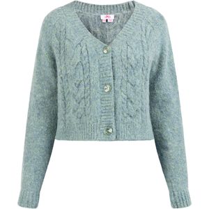 myMo - Blonda - Vest - Cropped - Met Kabelpatroon - Zachte Garenmix