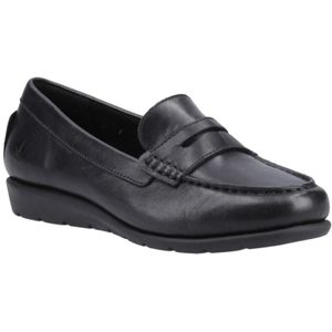 Hush Puppies - Shelby - Leren Instappers - Zwart