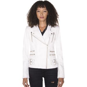 Dames - Bikerjack - Zwart - Vintage Brando Orlando - Leren Jassen