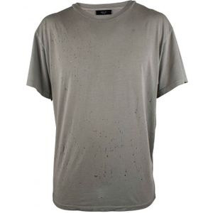 AMIRI - T-shirt - Donkergrijs - Verouderd Effect - 100% Katoen