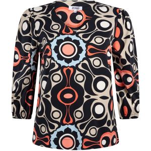 Zoso Dion printed travel blouse navy/multi