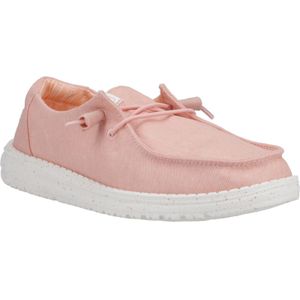 HEYDUDE Wendy Canvas 100% Katoenen Roze Instappers Voor Dames