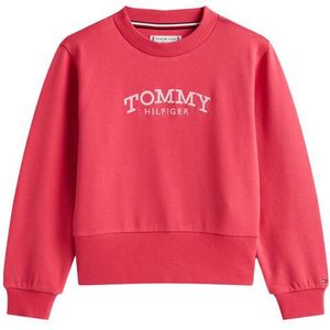 TOMMY HILFIGER - Sweatshirt - Watermeloen Rood / Offwhite