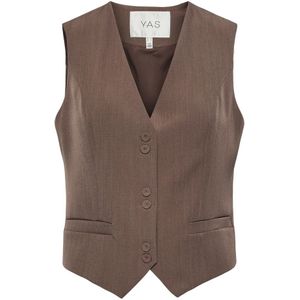 Y.A.S yascamma waistcoat 26035494 coffee quartz