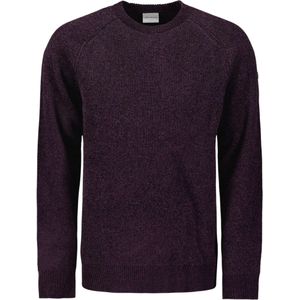 No Excess Pullover crewneck 2 coloured chenil aubergine