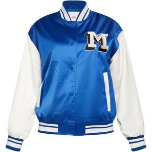 myMo - College Jasje - Glanzende Satijnen Stof - Tweekleurige Mouwen