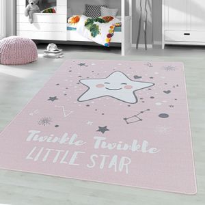 Muratap Play vloerkleed kinderkamer little star laagpolig 80x120 cm