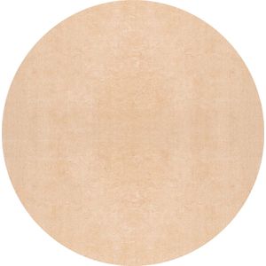 Muratap Samba soft fluffy vloerkleed laagpolig donker beige- 120 cm rond