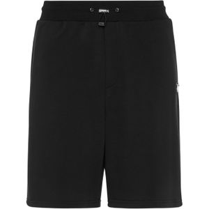 Philipp Plein - Korte Broeken - Zwart - Katoenmix