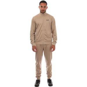 Heren Emporio Armani EA7 Logo Trainingspak in Beige