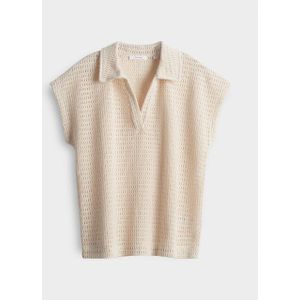 Opus - Polo - Ecru - Katoen/Polyester