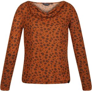 Regatta - Frayda Top - Luipaardprint - Koehals - Met Lange Mouwen