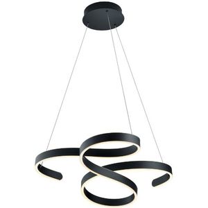 Trio Moderne hanglamp led francis metaal zwart met sch dimmer 52w eetkamer slaapkamer