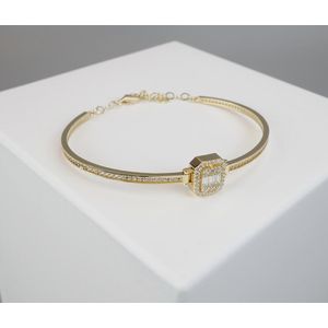 Christian Gouden fantasie armband met zirkonia