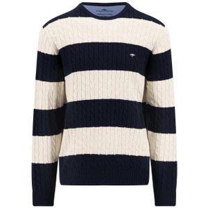 Fynch-Hatton - Ronde hals Trui - Heren - Blauw - Katoen - 1412-225