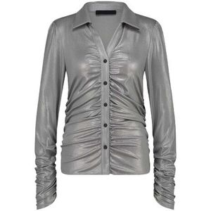 Jane Lushka - Luisa Blouse - Silver - Aangesloten Pasvorm
