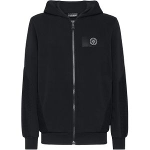 Plein Sport - Hoodie Sweatjacket - Zwart - Katoen