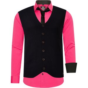 Shirt with vest and tie set of 3