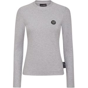 Plein - Sport Shirt - Zwart - Lange Mouw - Slanke Pasvorm