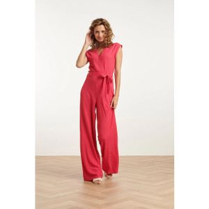 Smashed Lemon - 25116 - Jumpsuit - Roze - Stretchy Crinkle