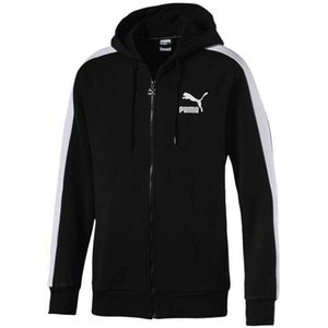Puma - Classics Logo T7 - Hoodie - Zwart - Heren - Lange Mouwen