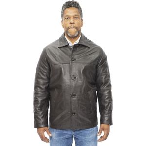 Heren - Mendoza - Leren Box Jas - Zwart