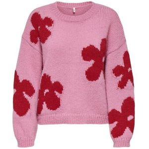 Only Onlbootle life ls flower o-neck knt dessin