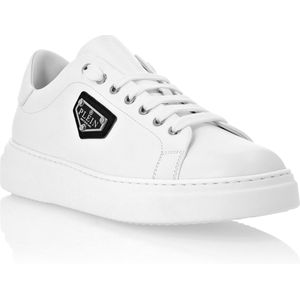 Philipp Plein - Lo-Top Sneakers Iconic Plein - Wit - Unisex - Leer