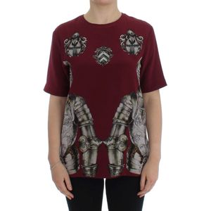 Dolce & Gabbana Rode Ridder Print Zijde Blouse T-shirt