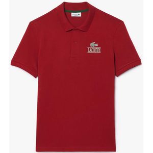 Lacoste - Regular-Fit Stretch Mini Piqué Poloshirt - Rood