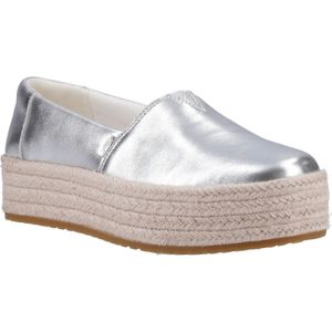 TOMS - Valencia - Leren Espadrilles - Zilver